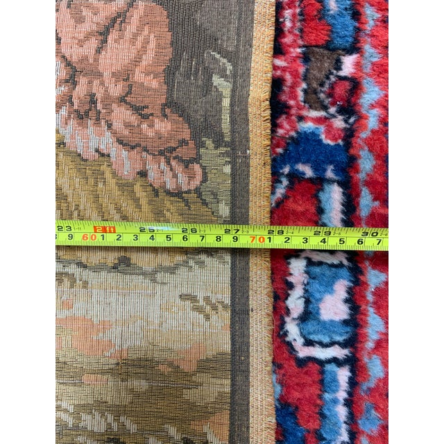 Antique Belgian Romantic Scene Tapestry Wall Hanging For Sale - Image 9 of 9