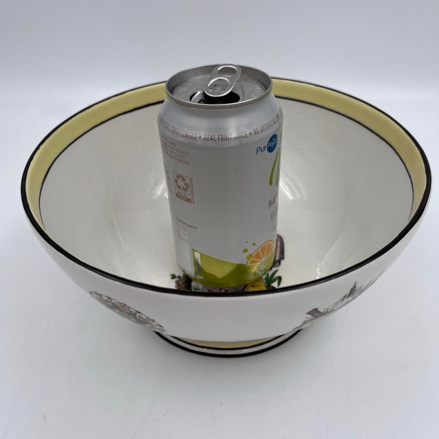 Mottahedeh Vintage Mottahedeh Footed Bowl Featuring Maps & Rivers of France For Sale - Image 4 of 11