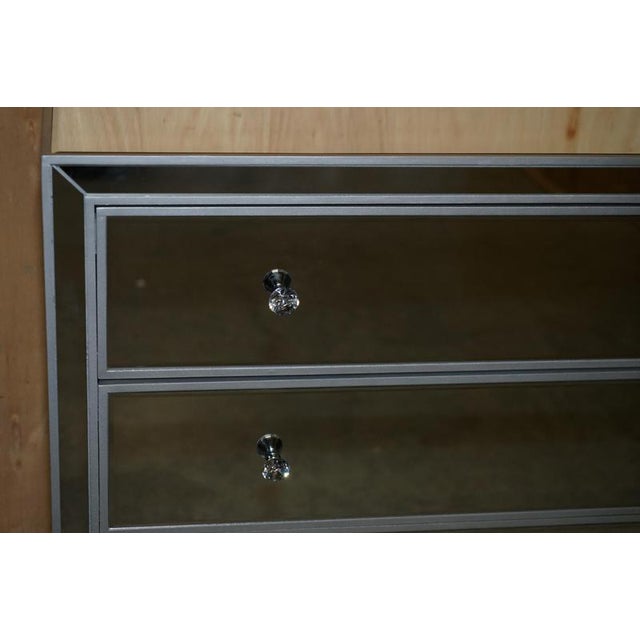 Venetian mirrored chest of drawers. These drawers are sublime, they are super contemporary, they have bevelled edges so...