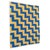 Vintage 1940s two-color cotton quilt in the Streak of Lightning pattern, made from golden maize yellow and cobalt blue...