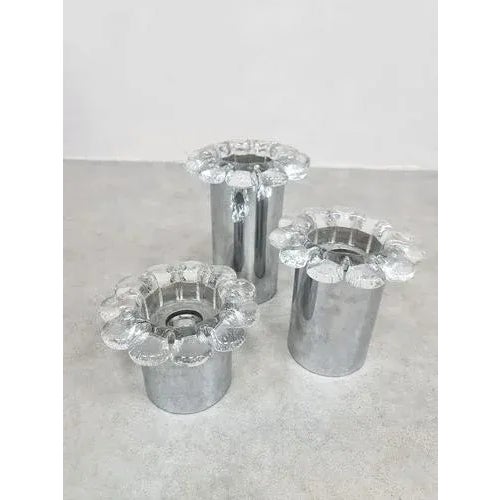 A very playful design, yet unique in its simplicity, these three vintage flower wall lamps. They can also be used as...