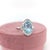 Metal 4.3ct Aquamarine Ring With Earth Mined Diamonds: Solid 14k Gold, Oval 12x9mm For Sale - Image 7 of 8