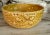 Vintage Bordallo Pinheiro Portugal saffron yellow acorns motif jaediniere. Decorative bowl.