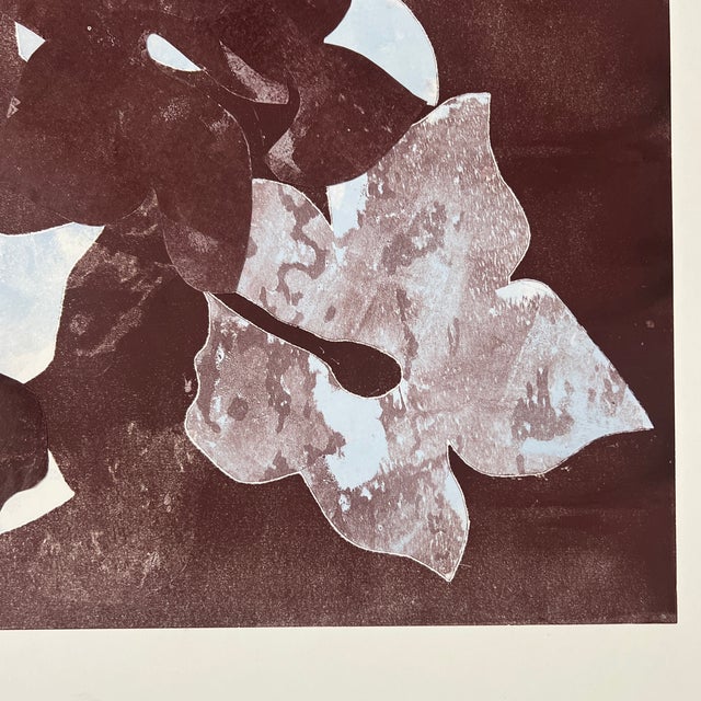 Original Signed 2026 Seascape Mixed Media Monotype and Collage Artwork, Unframed 16 X 22 For Sale - Image 4 of 4