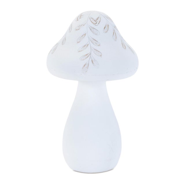 Add a whimsical touch of nature to your home with this set of two Etched Mushroom Decor pieces. Crafted from durable...