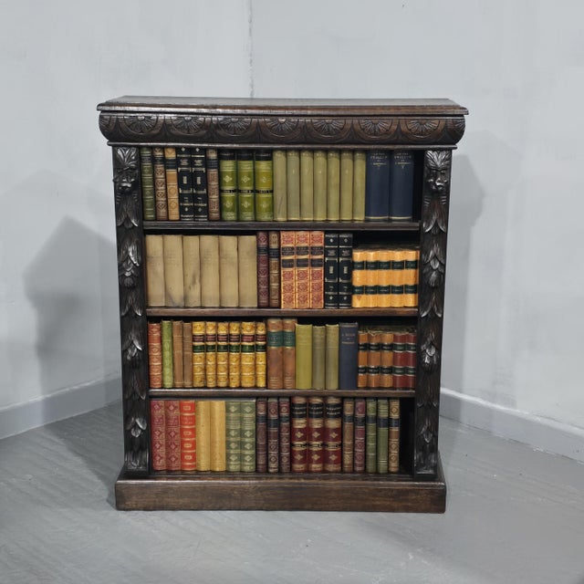 Adjustable Oak Open Library Bookcase, 1880s For Sale - Image 10 of 10