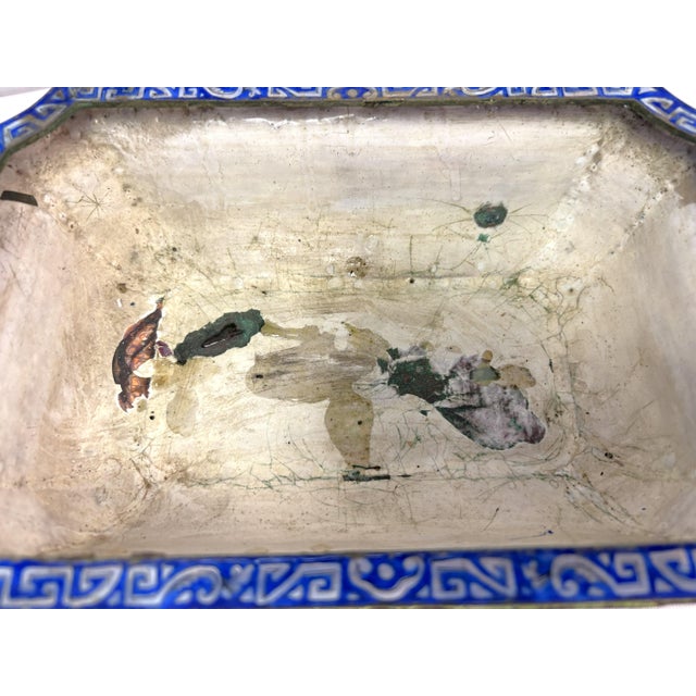 18th Century Chinese Canton Enamel Jardiniere Bonsai Container With Exquisite Decorations For Sale - Image 14 of 18
