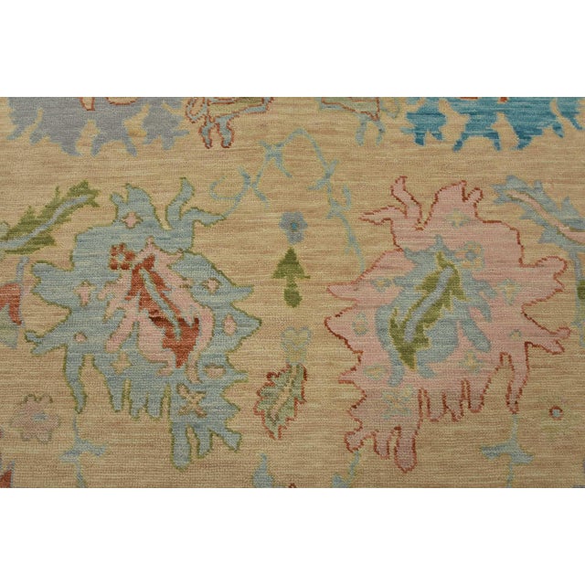 2020s Anatolia Rug 10’4” X 14’2” Pink Wool Hand-Knotted Oriental Carpet For Sale - Image 5 of 12