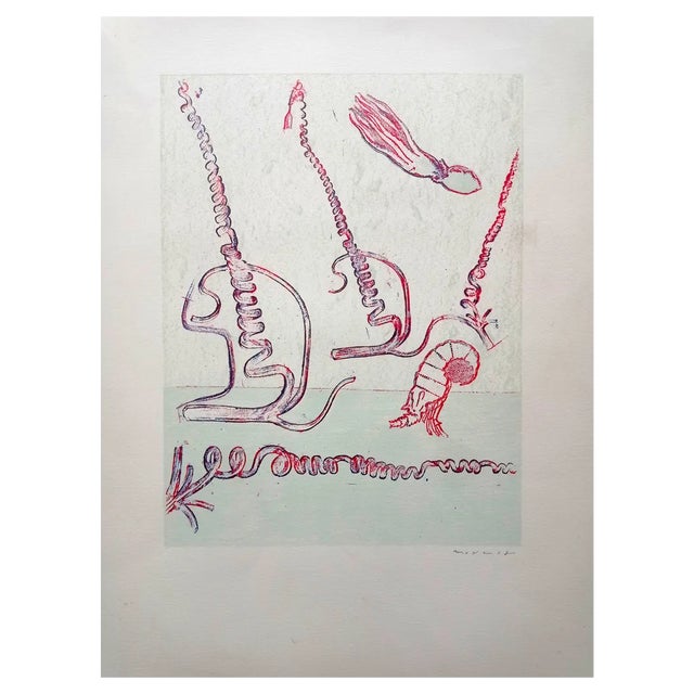 Max Ernst, Surrealist Composition, Rare Lithograph, 1974 For Sale