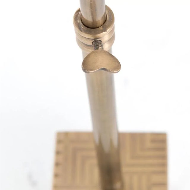 Four Hands Sirius Adjustable Accent Table, Brass For Sale - Image 4 of 7