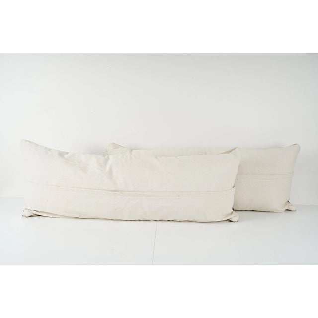1960s Wool Pillow Cases Fashioned Out of a Mid-20th Century Anatolian Kilim - A Pair For Sale - Image 5 of 5