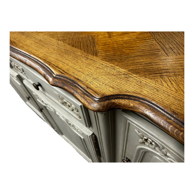 French Oak Breakfront Buffet, Early 20th Century For Sale - Image 18 of 18