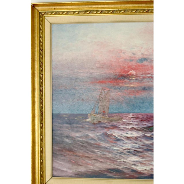 Andersson, Sailing at Sunset, 1950s, Oil, Framed For Sale - Image 10 of 11