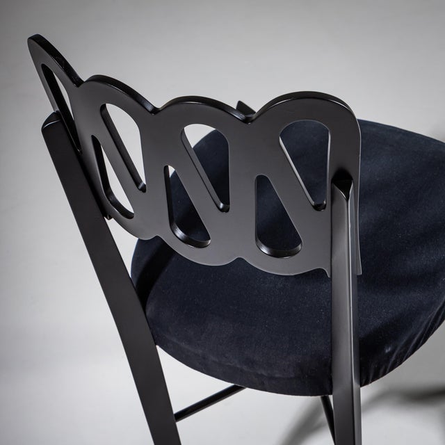 Black Model G6G Dining Chairs by Gio Ponti for Montina, Italy, 1969, Set of 4 For Sale - Image 8 of 11