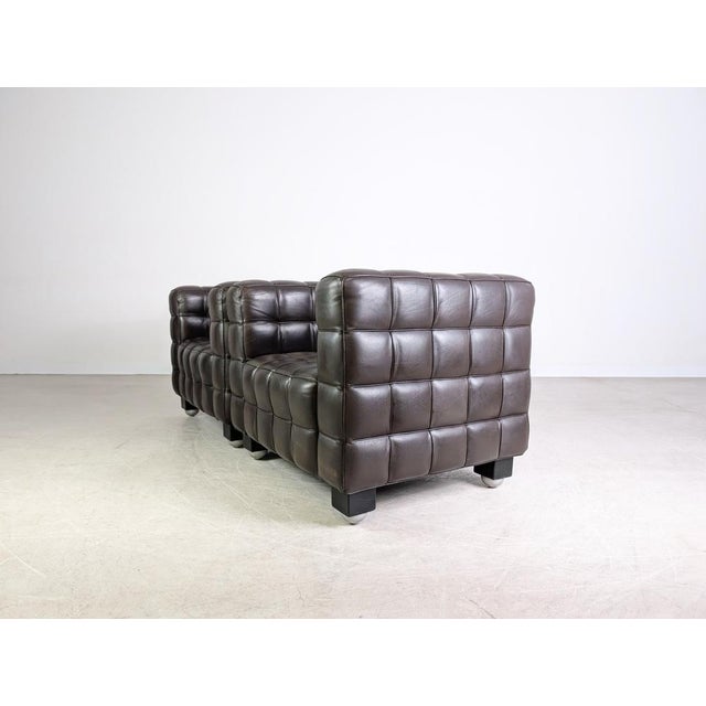 Kubus Club Chair in Leather by Josef Hoffmann for Wittmann For Sale - Image 5 of 12