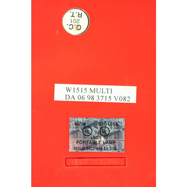 Vintage 1980's Rabbit Tanaka Gooseneck Memphis Desk Lamp & Organizer, Red & Blue For Sale - Image 10 of 12