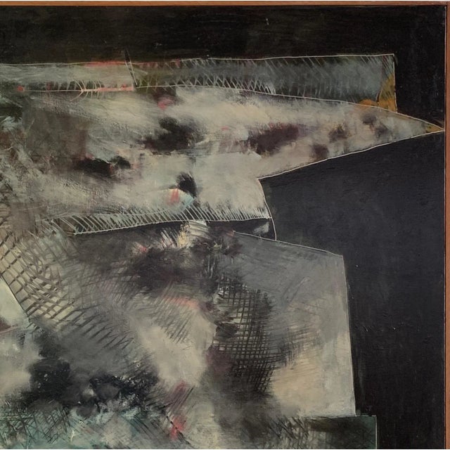 1991 Abstract Oil Painting on Canvas "Strong Emotions, Ii" Renowned Illustrator Bill Shields For Sale - Image 4 of 6