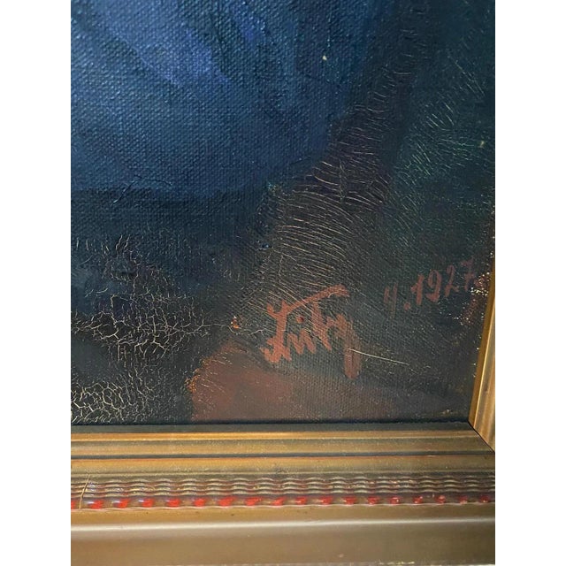 Hannes Fritz-München, Young Boy, Oil on Canvas, 1927 For Sale - Image 4 of 7