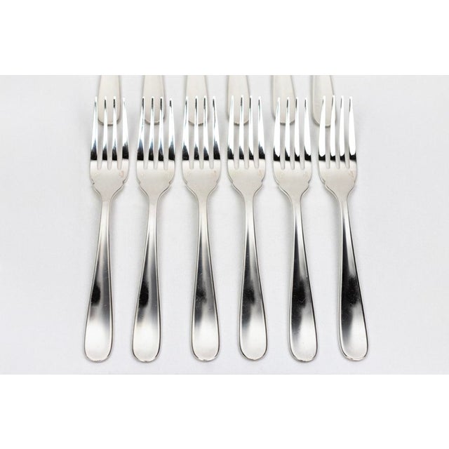 Silver-Plated Fish Service with Smooth Handles from Christofle, 1980s, Set of 24 For Sale - Image 11 of 18