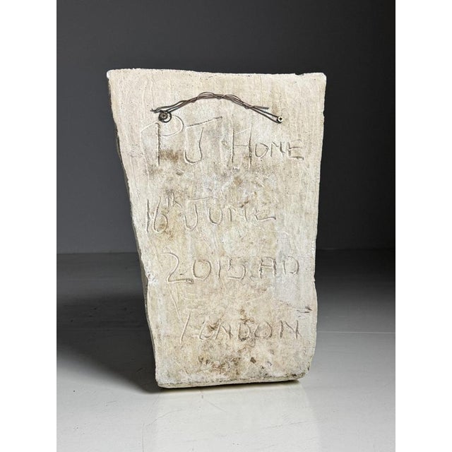 Large weathered composite stone head of Greek god of medicine “Asclepius” Signed by Peter Hone. this was the only one he...