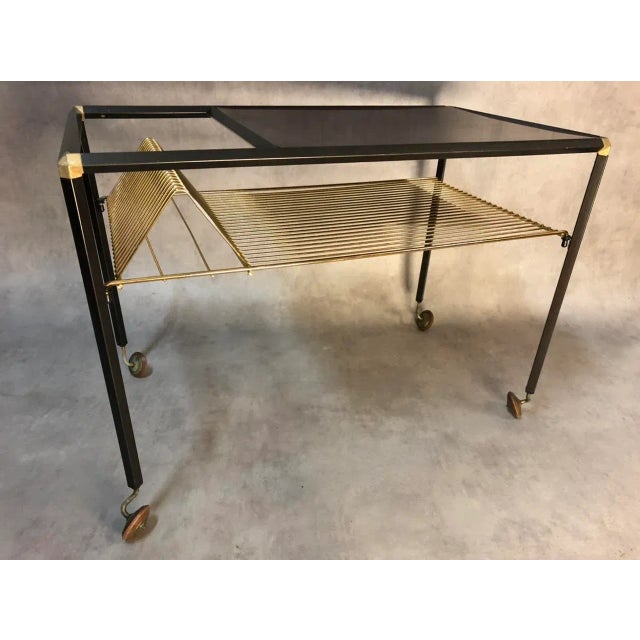 Vintage Industrial Iron Trolley, 1950s For Sale - Image 4 of 16