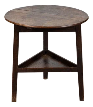 English Oak 2-Tier Cricket Table, 1820s