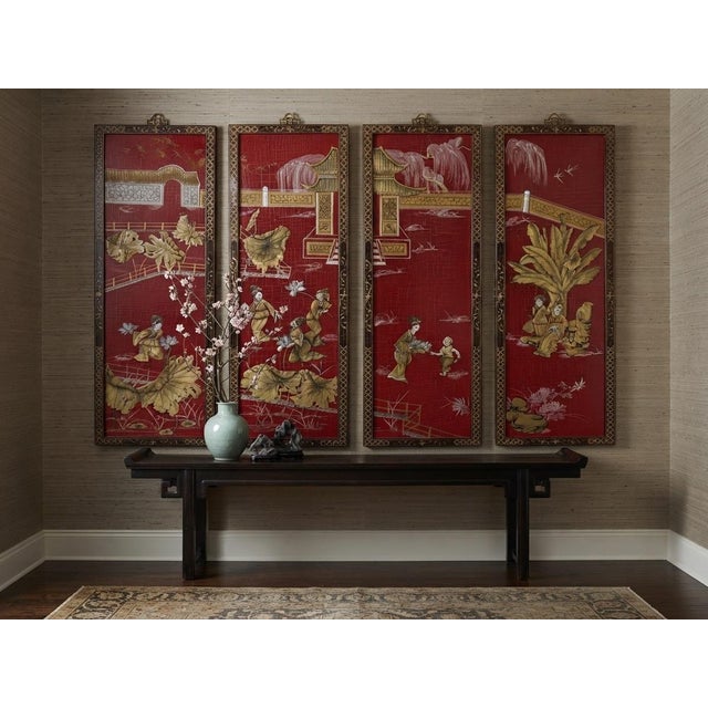 Elevate your space with this magnificent four-panel wall hanging set. Featuring an exquisite Chinese-style narrative,...
