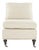 Slipper Chair, Off White & Espresso For Sale