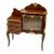 Louis XV Style Marquetry Bedside Cabinet With 3 Drawers and Glass Door For Sale