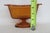Ftda 1981 Amber Golden Brown Pressed Glass Embossed Pedestal Candy Dish 5088b For Sale - Image 13 of 18
