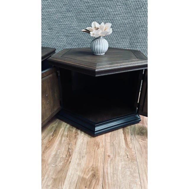 Beautiful Vintage Mediterranean, Brutalist ,Three Piece Coffee Table Set. Rustic/Farmhouse. Custom Hand Painted. For Sale - Image 9 of 12