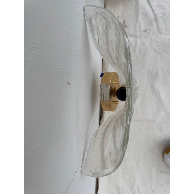 2 Barouvier and Toso Murano Glass Sconces. Great condition, no noticeable imperfections. Each sconce measures 16" high x...