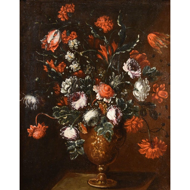 Francesca Volò Smiller, known as Vincenzina (Milan, 1657 - 1700) attributed Floral Composition Overflowing from an...