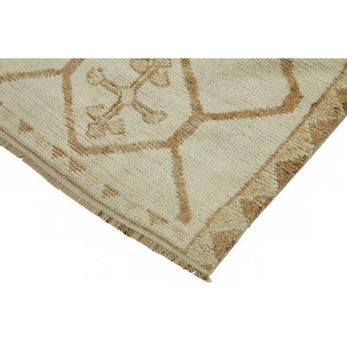 Bohemian Beige Runner Rug For Sale - Image 4 of 7