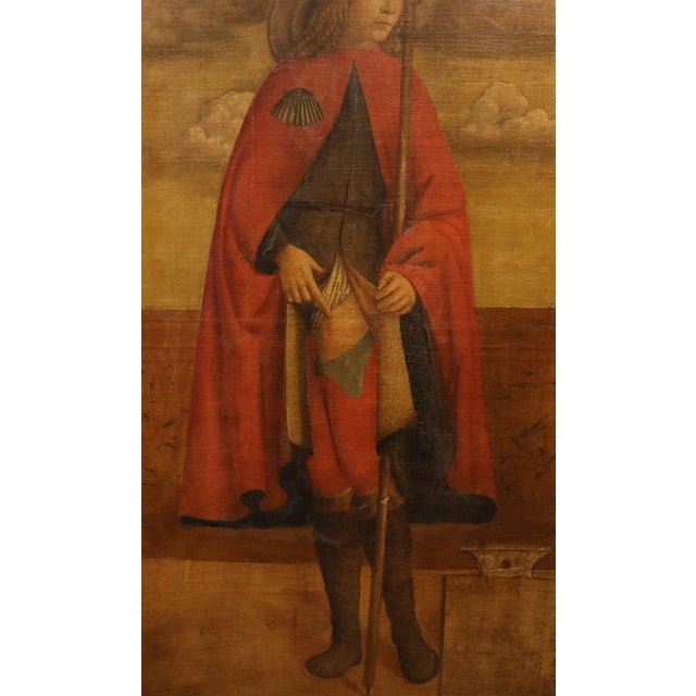 Francesco di Girolamo da Santacroce, Saint Rocco, 1570, Oil on Canvas For Sale - Image 3 of 13