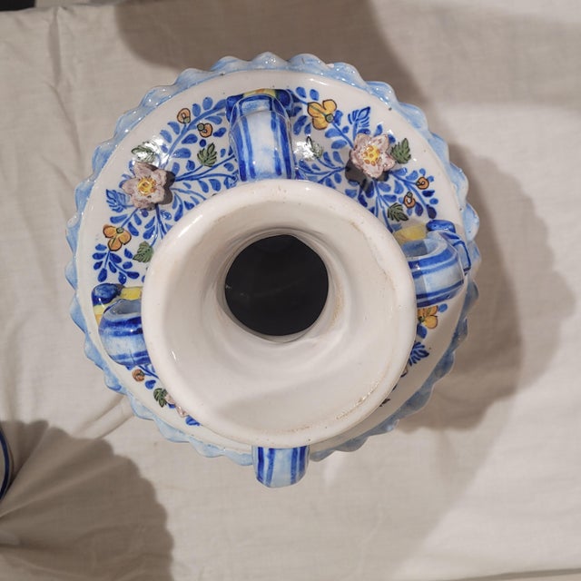 Hand-Painted Earthenware Tibore Vases by José Gimeno Martínez, Manises, Valencia, Spain, 1970s, Set of 2 For Sale - Image 9 of 13