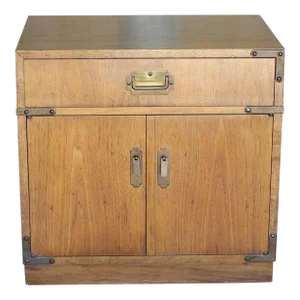 Late 20th Century Campaign Style Nightstand