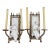Vintage Chapman Chinoiserie Faux Bamboo Brass, Ceramic Two-Light Sconces, a Pair For Sale