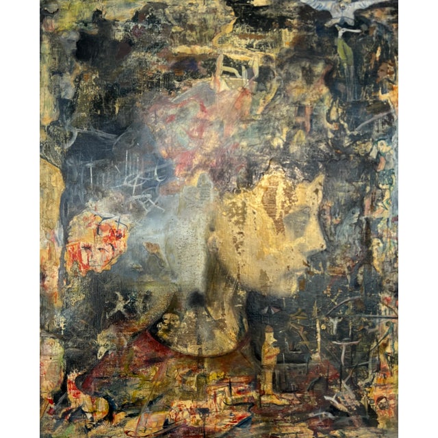 Pierre Henry, Visages, Oil on Canvas For Sale - Image 11 of 11