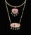 Rhodochrosite Necklace With Emeralds & Diamonds on Large 14k Gold Paperclip Chain For Sale In New York - Image 6 of 10