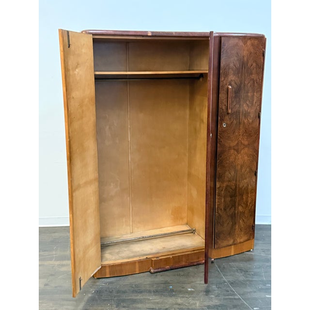 Art Deco Mid 20th Century Art Deco Hanging Armoire With Drawers For Sale - Image 3 of 12