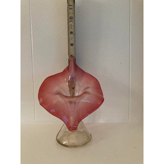 Vintage Hand-Blown Art Glass Vase For Sale - Image 9 of 11