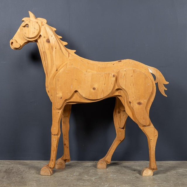 Italian Artist, Multi Layer Horse Sculpture, 1980s, Wood For Sale - Image 14 of 16