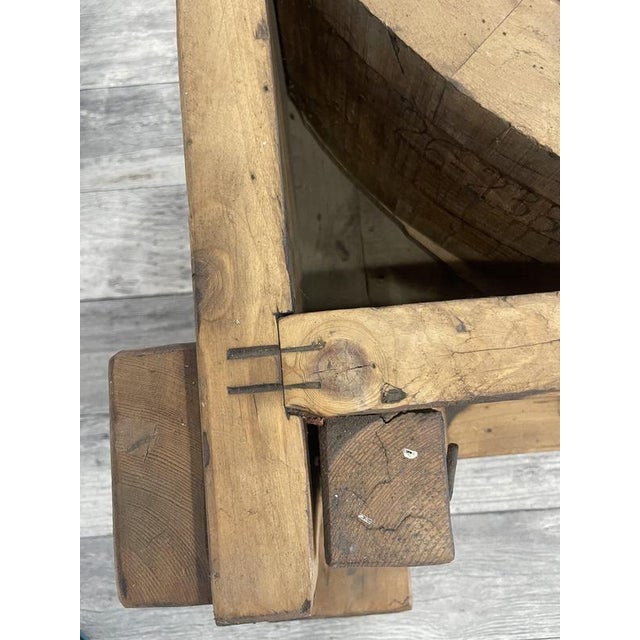 Vintage Industrial Coffee Table in Wooden Molds from Locomotive Factory, 1950s For Sale - Image 10 of 18