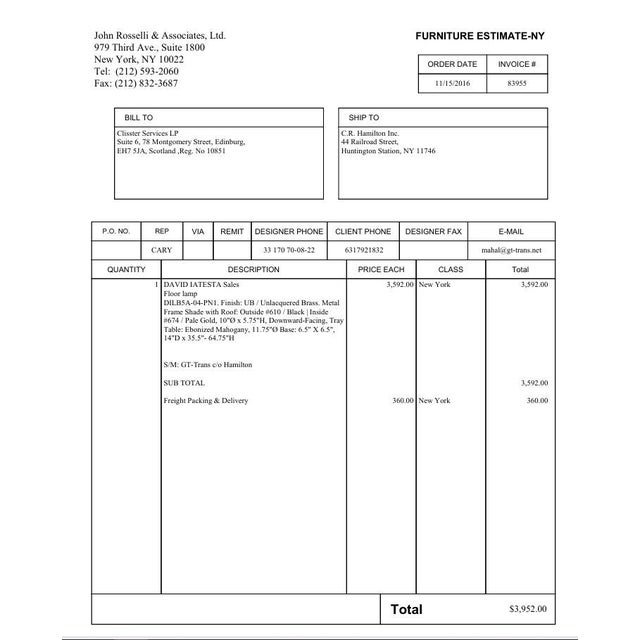 Brass Floor Lamp with Tray Table by David Iatesta For Sale - Image 6 of 7