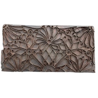 1960s Indian Wooden Printing Block For Sale