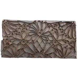 1960s Indian Wooden Printing Block