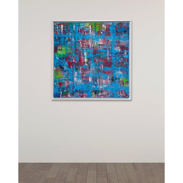 "Abstract_008" Contemporary Oil Painting on Canvas, Framed For Sale - Image 6 of 9