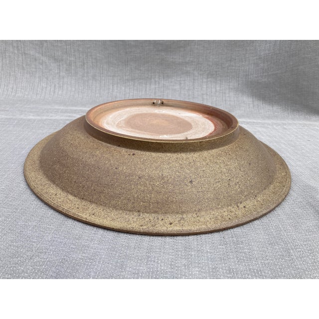 Contemporary Bird Stoneware Pottery Bowl For Sale - Image 9 of 12