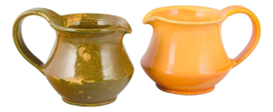 Vintage Danish Ceramic Pitchers with Uranium Glaze from Kähler, 1930s, Set of 2
